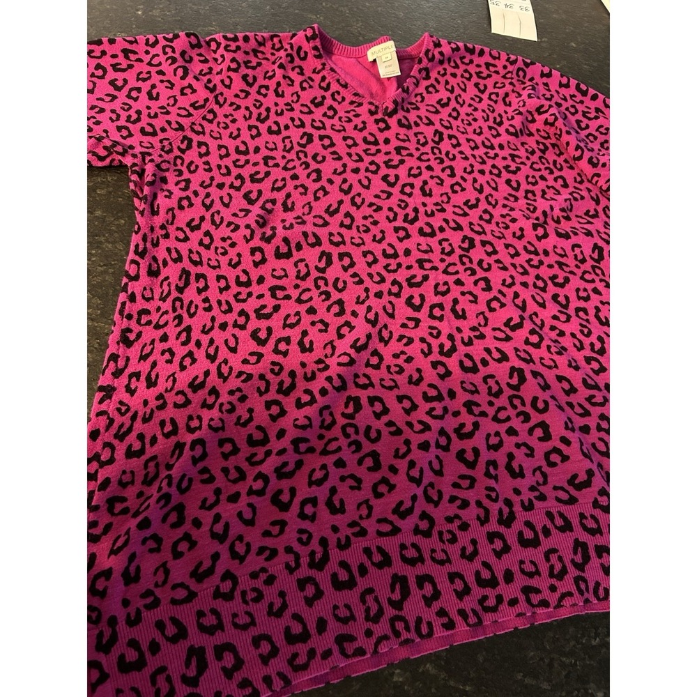 #33 Multiple Tunic Cheeta Animal Print Sweater